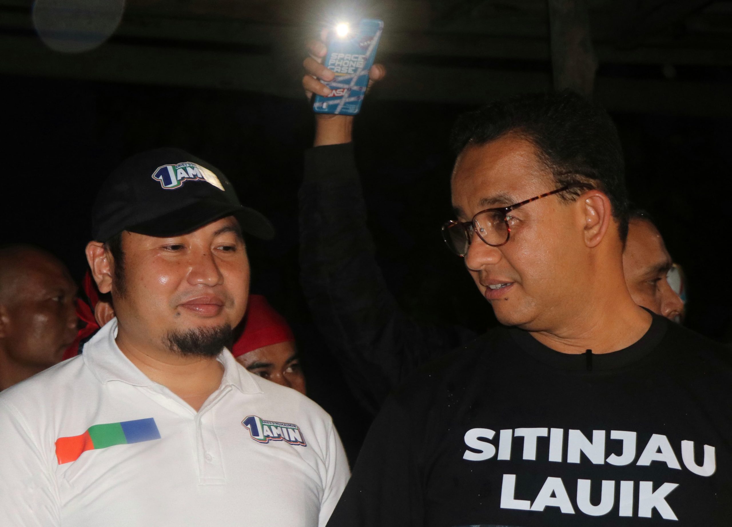Ketua TKD AMIN Sumbar Rahmat Saleh bersama Capres Koalisi Perubahan Anies Baswedan. Foto : Istimewa