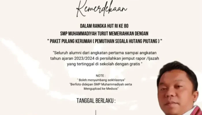 SMP Muhammadiyah Padang Panjang Bebaskan Tunggakan Ijazah dan Rapor Alumni