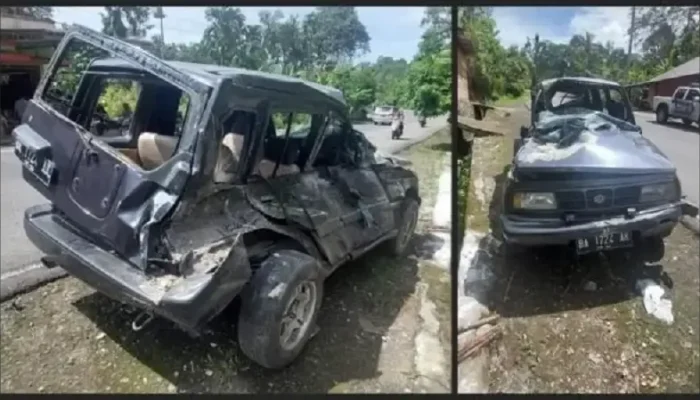 Escudo Tabrak Rumah di Agam, Pengemudi Tewas, Istri Luka-luka