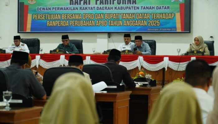 DPRD Tanah Datar Setujui Perda APBD Perubahan 2025