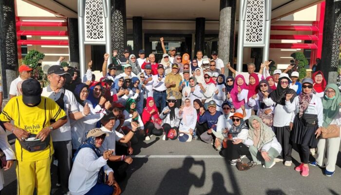 Diikuti 100-an Pensiunan, Jalan Sehat HUT PPI Ke-3 Bertabur Doorprize