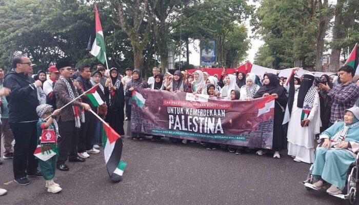 Ribuan Warga Bukittinggi Tumpah Ruah Dukung Kemerdekaan Palestina