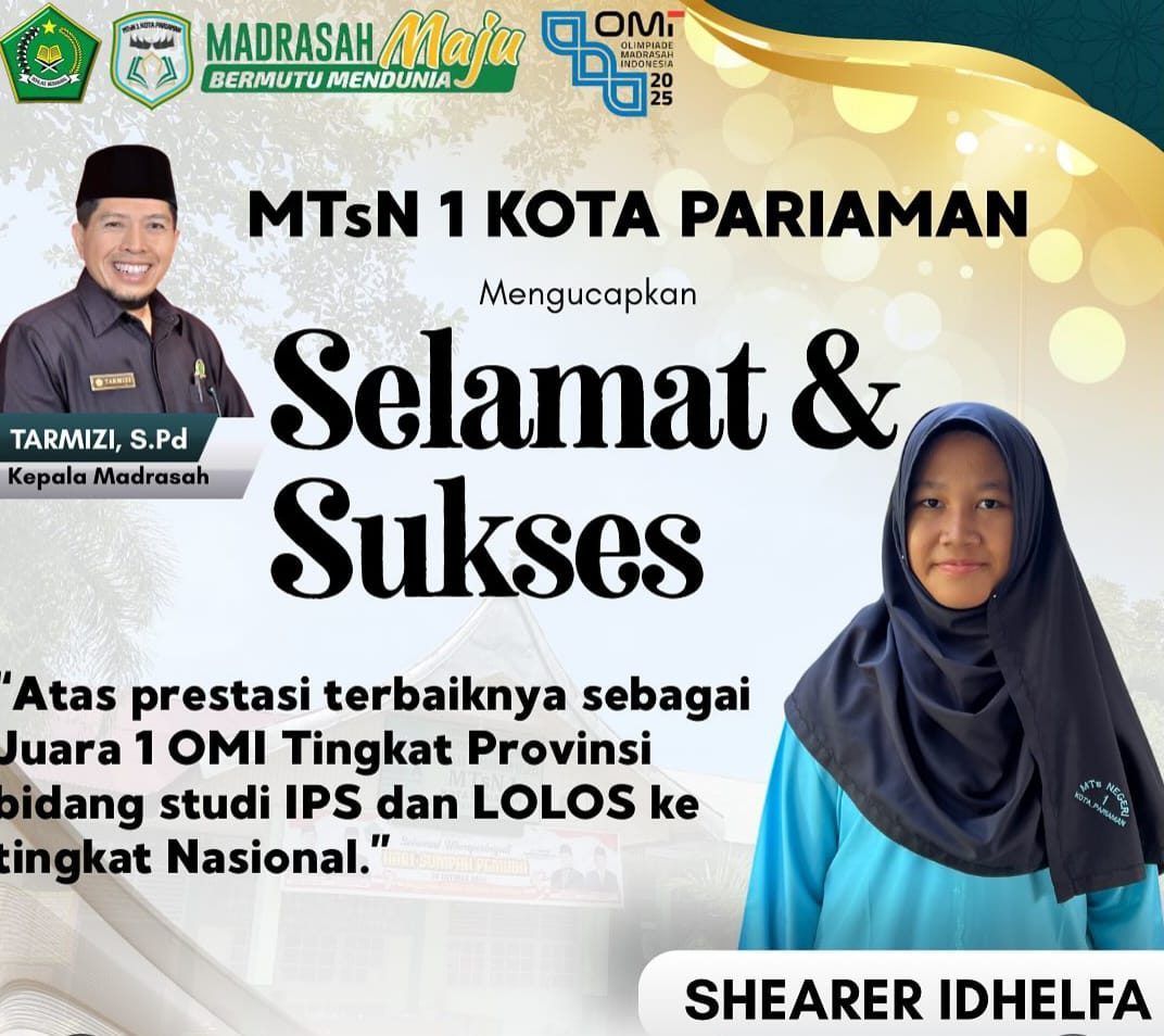 siswi-mtsn-1-pariaman-juara-1-olimpiade-tingkat-sumbar,-lolos-ke-tingkat-nasional