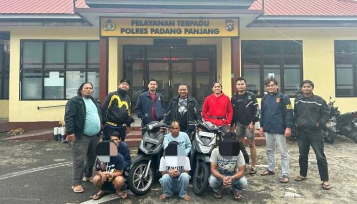Macan Marapi Tangkap Tiga Tersangka Pencurian Motor