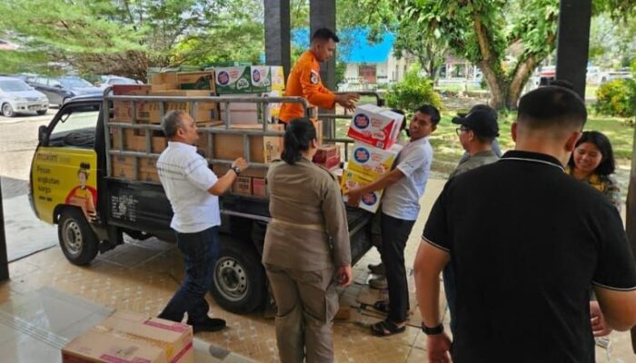 Jamkrindo Ringankan Korban Banjir, Salurkan Bantuan Logistik
