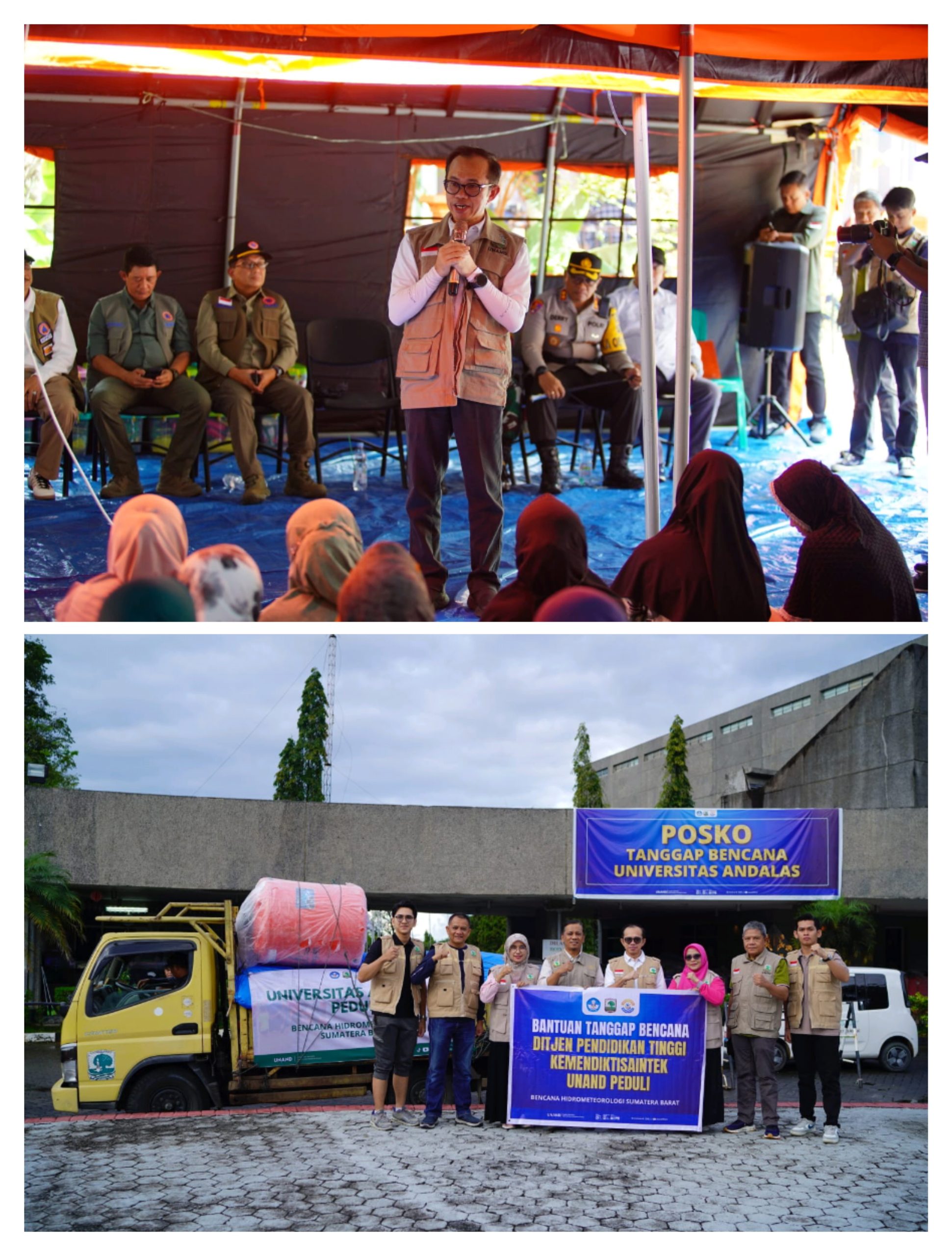 hadir-di-tengah-duka-pesisir-selatan,-rektor-unand-bawa-tim-medis-dan-bantuan-kemanusiaan