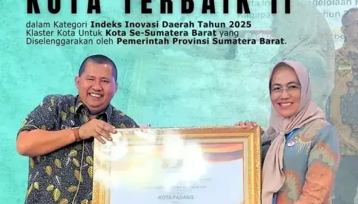 Gebrakan Inovasi Kota Padang Diakui, Raih Penghargaan dari Pemprov Sumbar