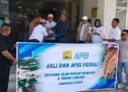AKLI-APEI Pasang Listrik, Terangi Huntara Korban Banjir Padang