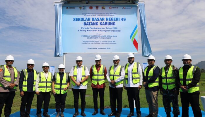 Inalum Bangunkan Kembali Sekolah Terdampak Banjir di Padang