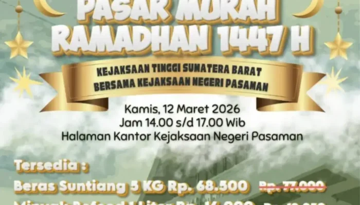 Kejari Pasaman Gelar Pasar Murah, Jaga Harga Ramadan