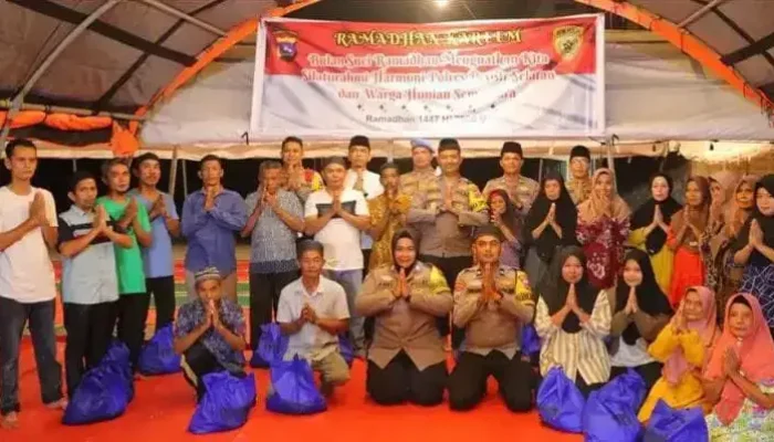 Polres Pessel Jalin Silaturahmi, Santuni Pengungsi di Bulan Ramadhan