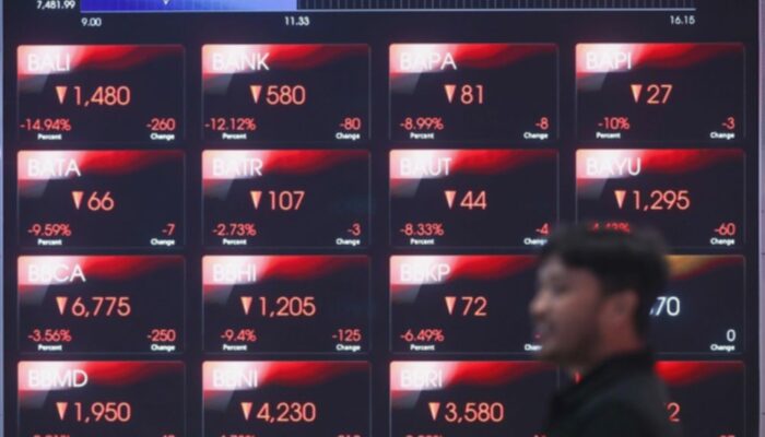 IHSG Anjlok 2 Persen, Saham DSSA dan BREN Pimpin Pelemahan
