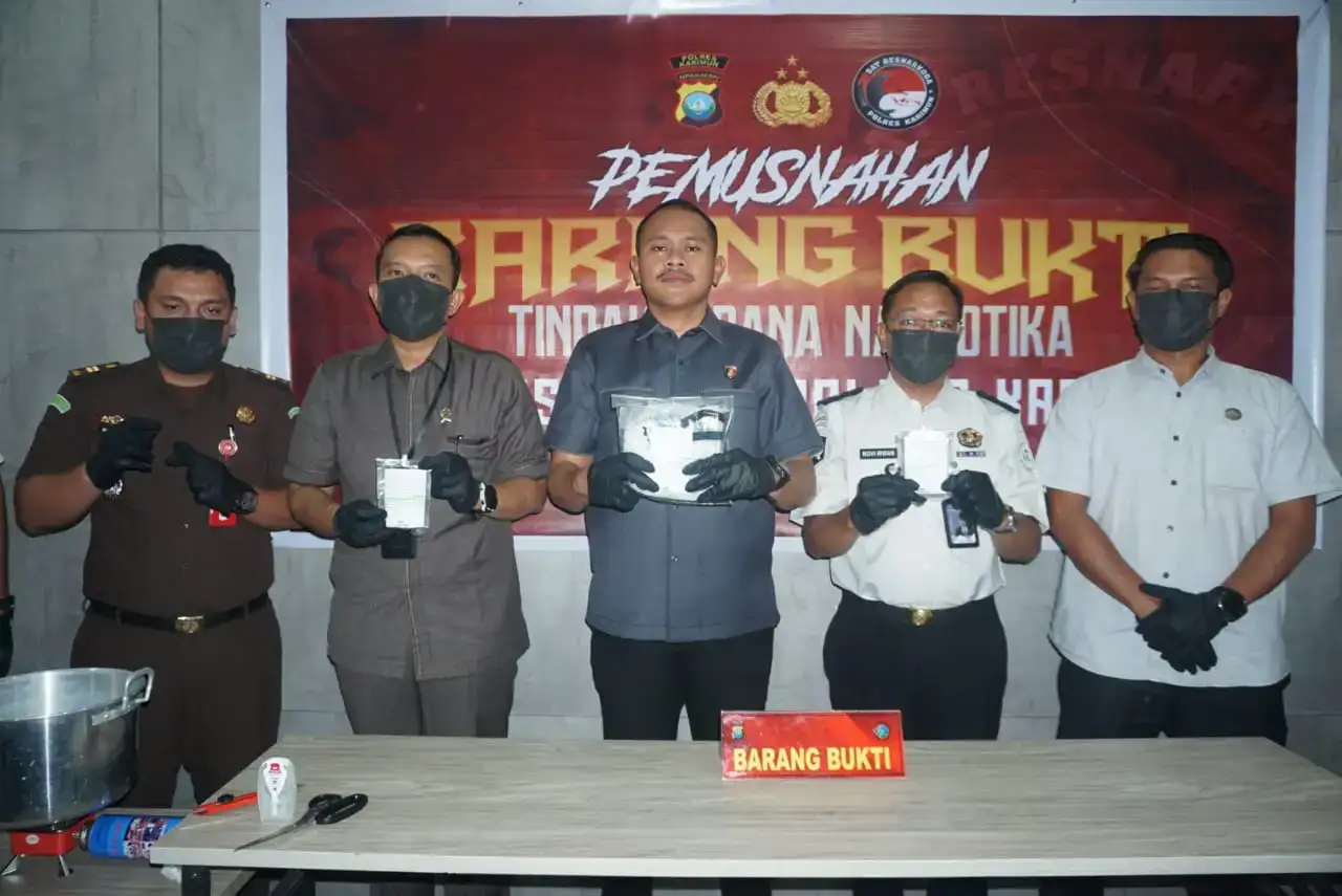 januari-hingga-maret,-polres-karimun-ungkap-14-kasus-narkoba-dan-musnahkan-612-gram-sabu