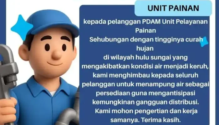 Curah Hujan Tinggi Ganggu Distribusi Air Bersih di Painan