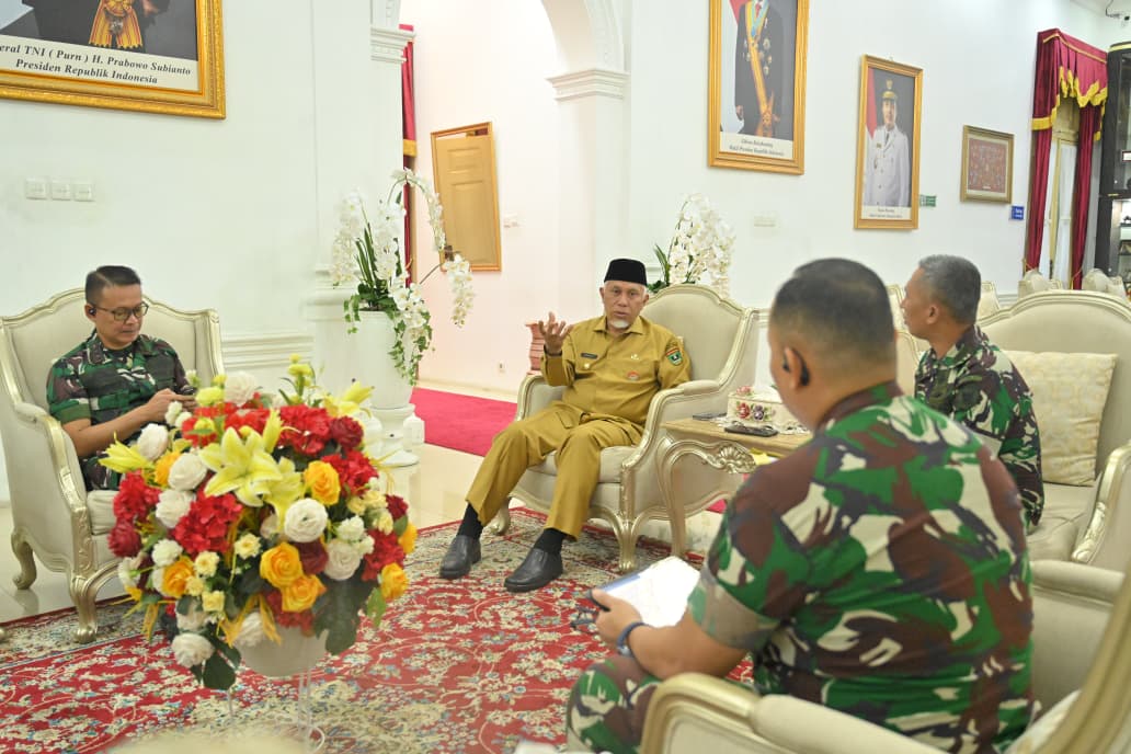 gubernur-mahyeldi-terima-audiensi-dandim-0312-padang,-bahas-penguatan-penanganan-bencana-di-sumbar