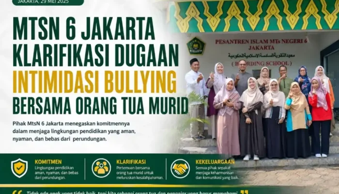 MTsN 6 Jakarta Selesaikan Kesalahpahaman Melalui Pendekatan Kekeluargaan