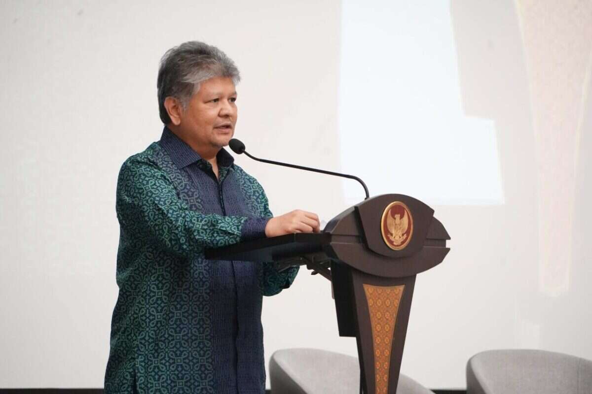 Plt. Deputi Bidang Koordinasi Industri, Ketenagakerjaan, dan Pariwisata Kementerian Koordinator Bidang Perekonomian Dida Gardera dalam acara Alumni Gathering Program Partnering in Business with Germany di Jakarta, Selasa (19/05).