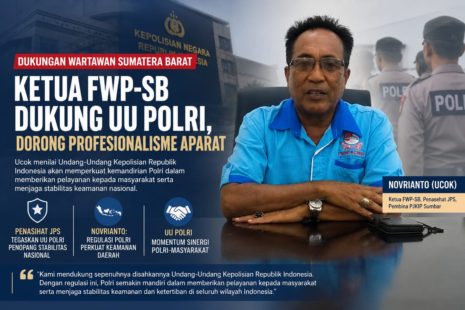 perkuat-keamanan-daerah-dan-profesionalisme-aparat,-ketua-fwp-sb-dukung-uu-polri