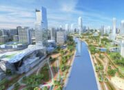 Gedung kantor dan kawasan pengembangan properti PT Pantai Indah Kapuk Dua Tbk di PIK 2