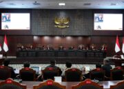 Gedung Mahkamah Konstitusi di Jakarta tempat berlangsungnya sidang putusan anggaran