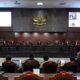 Gedung Mahkamah Konstitusi di Jakarta tempat berlangsungnya sidang putusan anggaran