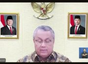 Gubernur Bank Indonesia Perry Warjiyo saat memberikan keterangan pers terkait kinerja perbankan nasional.
