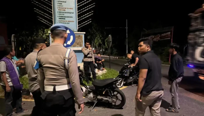 Polres Pariaman Bubarkan Balap Liar dan Sita Motor Berknalpot Brong