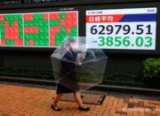 Grafik pergerakan indeks saham bursa Asia yang mengalami penguatan tipis pada perdagangan Selasa.