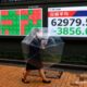 Grafik pergerakan indeks saham bursa Asia yang mengalami penguatan tipis pada perdagangan Selasa.