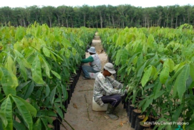 Logo PT Bakrie Sumatera Plantations Tbk di kantor pusat perusahaan