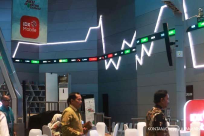 Grafik pergerakan Indeks Harga Saham Gabungan (IHSG) yang menunjukkan tren penguatan di pasar modal.