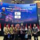 Grafik pergerakan harga saham PT Bach Multi Global Tbk di layar monitor perdagangan bursa efek