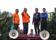 Presiden KSPI dan Partai Buruh Said Iqbal memberikan keterangan pers terkait rencana aksi unjuk rasa buruh
