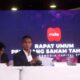 Grafik pergerakan harga saham di layar monitor perdagangan bursa efek