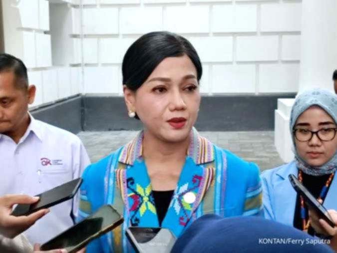 Ketua Dewan Komisioner OJK Friderica Widyasari Dewi saat memaparkan reformasi pasar modal kepada investor global.
