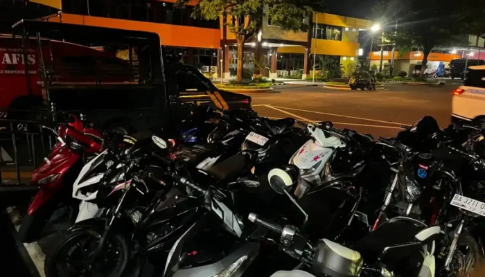 Polresta Padang Sita 18 Sepeda Motor Berknalpot Brong